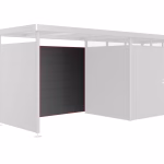 parete posteriore per tetto laterale casetta highline h2 h5 grigio scuro metallizzato