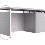 parete laterale per tetto laterale casetta highline h2 grigio quarzo metallizzato
