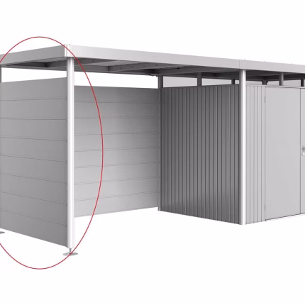 parete laterale per tetto laterale casetta highline h4 argento metallizzato