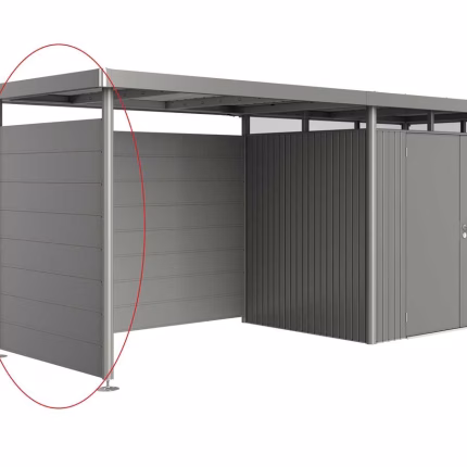 parete laterale per tetto laterale casetta highline h4 grigio quarzo metallizzato