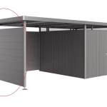 parete laterale per tetto laterale casetta highline h5 grigio quarzo metallizzato