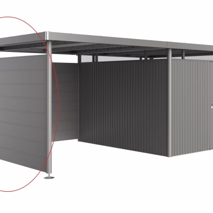 parete laterale per tetto laterale casetta highline h5 grigio quarzo metallizzato