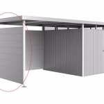 parete laterale per tetto laterale casetta highline h5 argento metallizzato