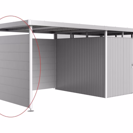 parete laterale per tetto laterale casetta highline h5 argento metallizzato