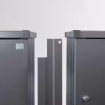 elemento di collegamento per 2 pezzi. alex grigio scuro metallizzato