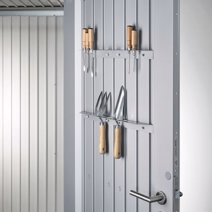 portautensili per avantgarde, highline, panorama, highboard, confezione da 2 unità, argento met.