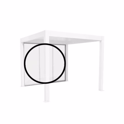 parete scorrevole in vetro trasparente mis. 3 m bianco