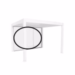 parete scorrevole in vetro trasparente mis. 3.5 m bianco