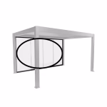 parete scorrevole in vetro trasparente mis. 4.5 m grigio quarzo metallizzato