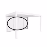 parete scorrevole in vetro trasparente mis. 4.5 m grigio quarzo metallizzato