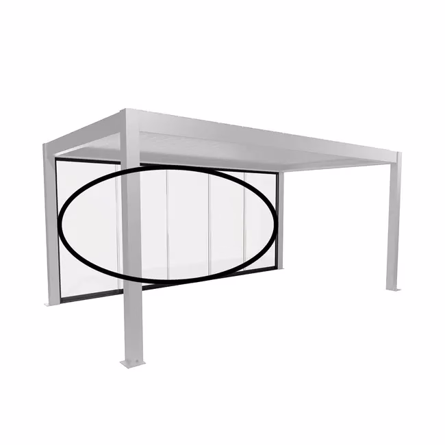 parete scorrevole in vetro trasparente mis. 5.5 m bianco parete scorrevole in vetro trasparente mis. 5.5 m bianco