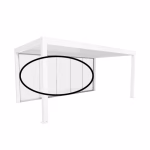 parete scorrevole in vetro trasparente mis. 5.5 m bianco