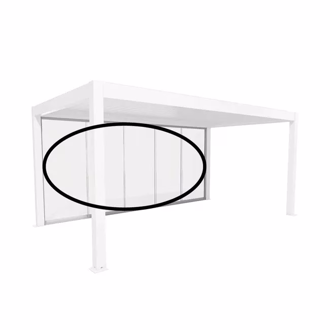 parete scorrevole in vetro trasparente mis. 5.5 m bianco parete scorrevole in vetro trasparente mis. 5.5 m bianco