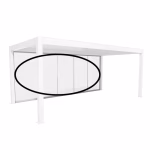 parete scorrevole in vetro trasparente mis. 6 m bianco