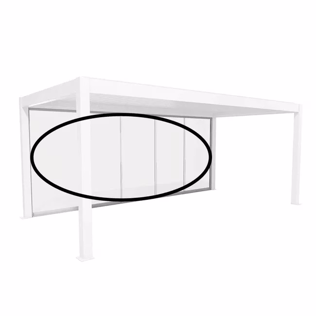 parete scorrevole in vetro trasparente mis. 6 m bianco parete scorrevole in vetro trasparente mis. 6 m bianco