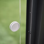 parete scorrevole in vetro trasparente mis. 4 m grigio scuro metallizzato