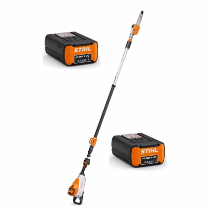 stihl potatore telescopico hta 160 con 2 batterie ap 300 s