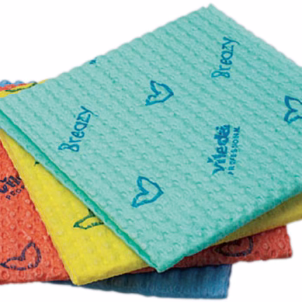 vileda panni in microfibra breazy, 35x35 cm, alta capacità di assorbimento sporco
