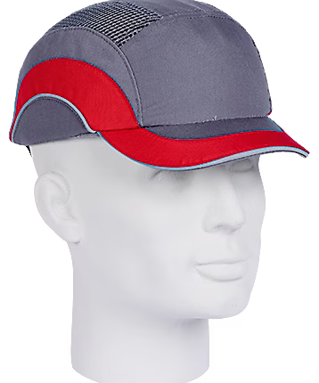 jsp cappuccio paraurti con protezione d'urto, rosso grigio, regolabile