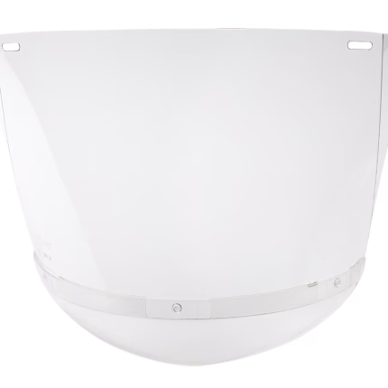 visiera in policarbonato antiappannamento hellberg con protezione per il mento 350x220 mm