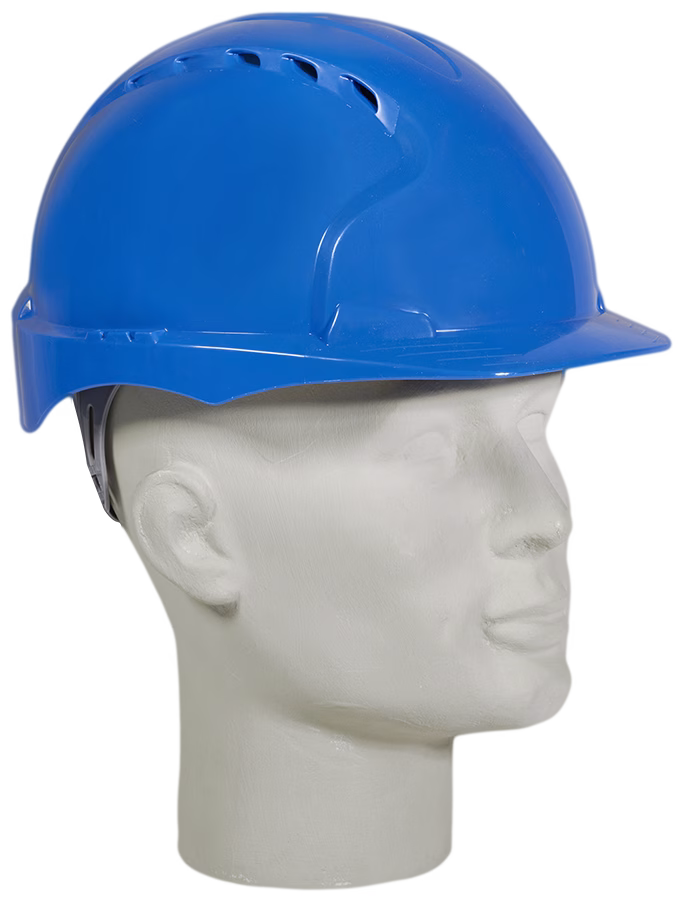 casco di protezione blu jsp evo 3 con chiusura a rotazione, leggero hdpe casco di protezione blu jsp evo 3 con chiusura a rotazione, leggero hdpe