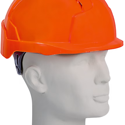casco di protezione arancione leggero jsp evo lite con chiusura a rotazione