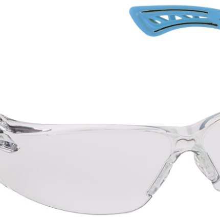 occhiali protettivi leggeri bollÉ rush+ blu/nero, antigraffio