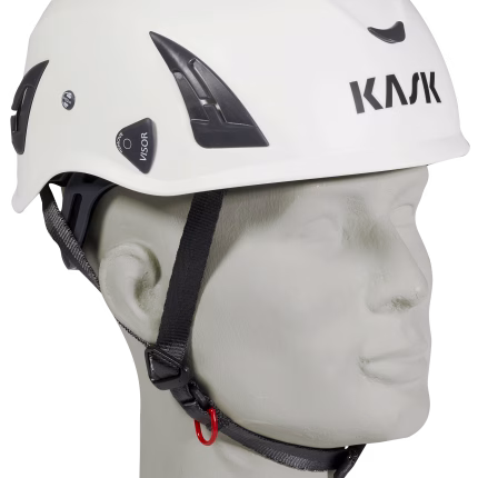 casco di protezione kask superplasma aq bianco con ventilazione e cinturino sottogola