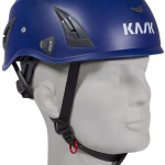 casco da cantiere e montaggio kask superplasma aq blu con cinturino sottogola