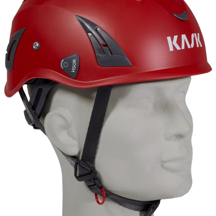 casco di protezione kask superplasma aq rosso, casco da cantiere e montaggio