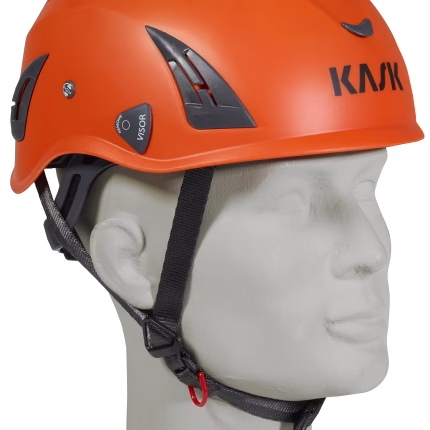 casco protettivo kask superplasma aq da cantiere arancione con ventilazione