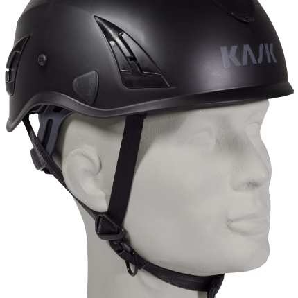 casco di protezione kask superplasma aq nero con cinturino sottogola