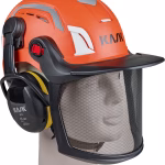 elmetto forestale kask zenith x air combo arancione, set di protezione completo con visiera e protezione acustica