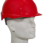 casco di protezione jsp evo 3 rosso con chiusura a vite, casco leggero in hdpe