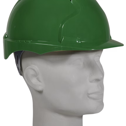 casco di protezione jsp evo 3 verde con chiusura a rotazione in hdpe