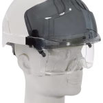 casco di protezione jsp evo vista bianco con protezione trasparente integrata