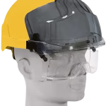 casco di protezione jsp evo vista giallo con protezione oculare trasparente e regolabile