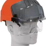 casco di protezione jsp evo vista arancione con supporto per protezione facciale integrato