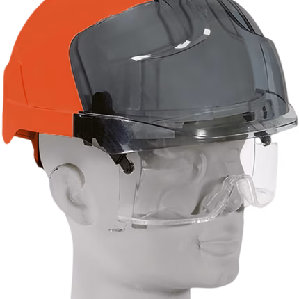 casco di protezione jsp evo vista arancione con supporto per protezione facciale integrato