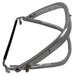 supporto per casco in alluminio ashua evo con molla, richiudibile verso l'alto