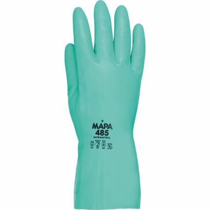 mapa ultranitril 485 guanti di protezione in nitrile verdi, clorurati, 31 cm