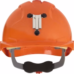 casco di protezione jsp evo 3 arancione con supporto lampada e chiusura a rotazione