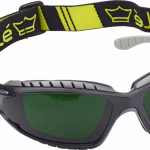 bolle occhiali protettivi per saldatura tracker wpcc5, verde scuro, antigraffio