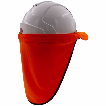 protettore nucale arancione segnalatore con frontalino, uv 50+, resista
