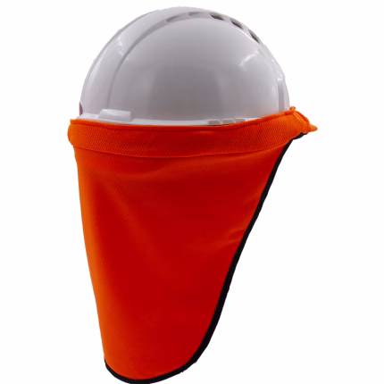 protezione nucale arancione alta visibilità con protezione uv 50+, taglia unica