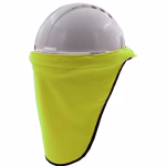 protezione collo giallo fluorescente con fattore di protezione uv 50+, resista