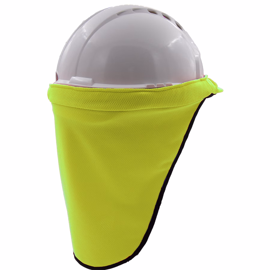protezione collo giallo fluorescente con fattore di protezione uv 50+, resista protezione collo giallo fluorescente con fattore di protezione uv 50+, resista