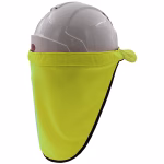 protezione nuca giallo fluorescente con visiera frontale, protezione uv 50+