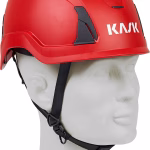 casco di protezione kask primero air rosso – casco da cantiere con ventilazione, cinturino sottogola a 4 punti