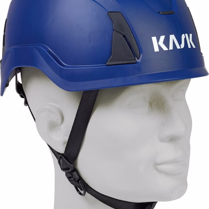 casco di protezione kask primero air blu con ventilazione e cinturino sottogola